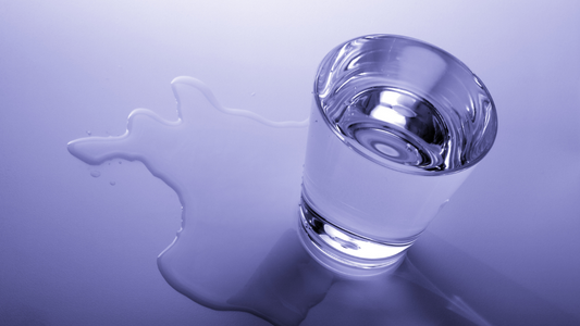 cup of water spilled