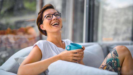 woman happy with energy
