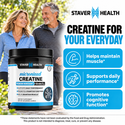 Micronized Creatine benefits for everyday life: muscle maintenance, daily performance, and cognitive function