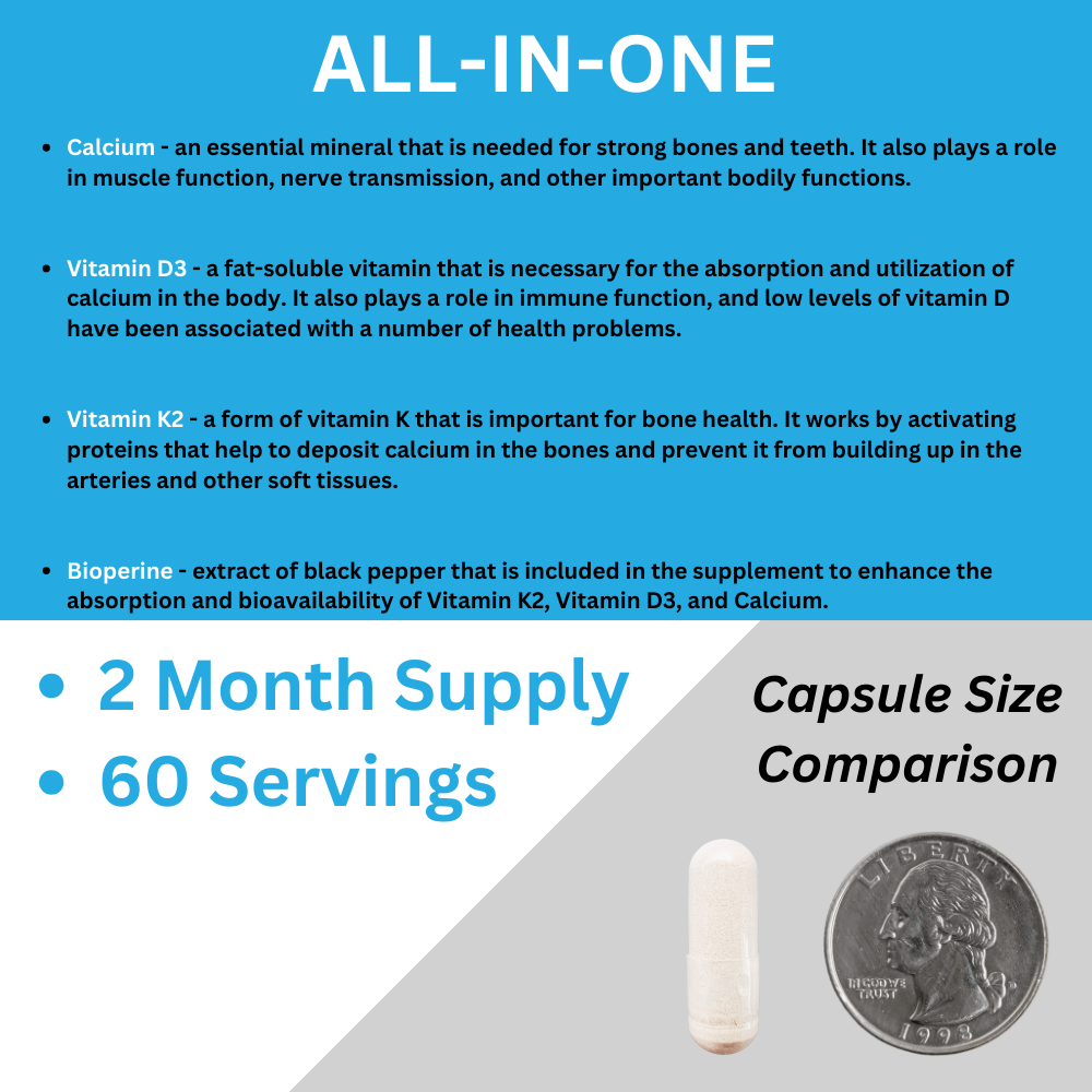 Vitamin K2 D3 w/ Calcium & Bioperine